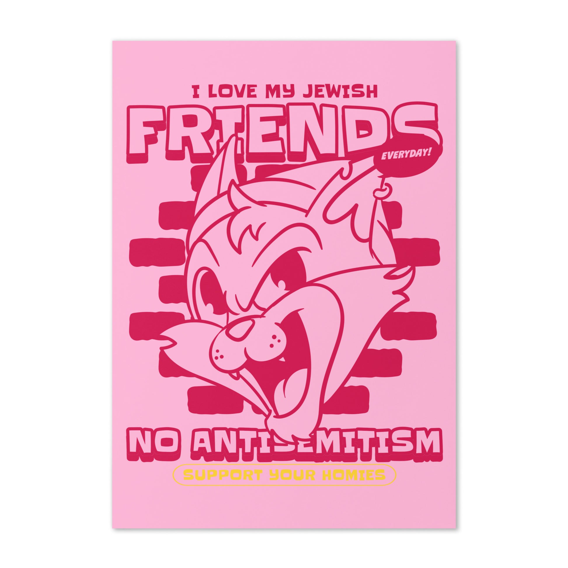 Streetart Graffiti Cartoon | Antisemitism | Greeting Card