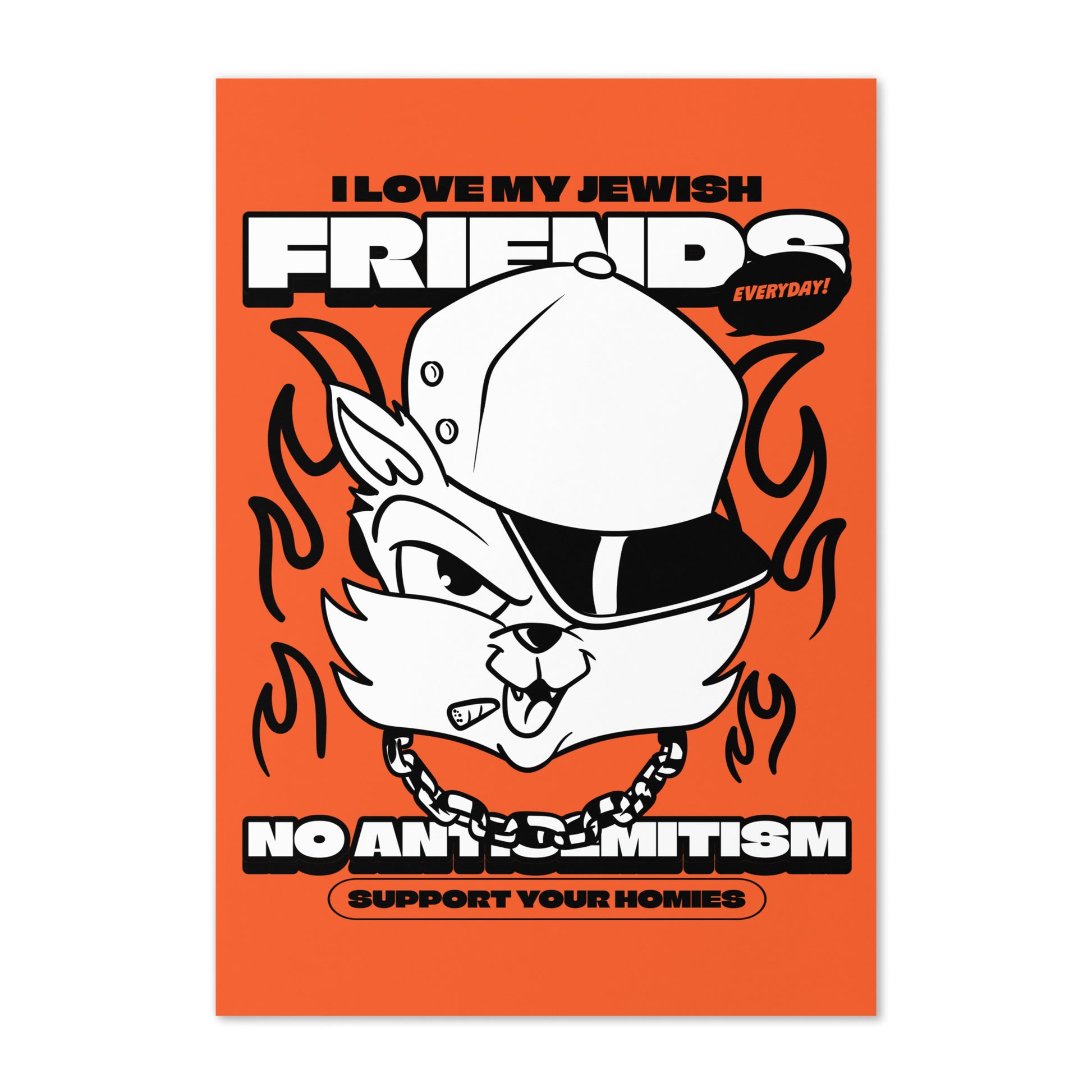 Streetart Graffiti Cartoon | Antisemitism | Greeting Card