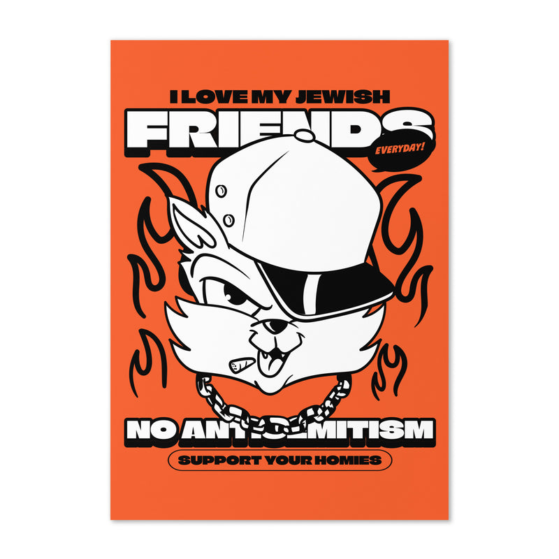 Streetart Graffiti Cartoon | Antisemitism | Greeting Card