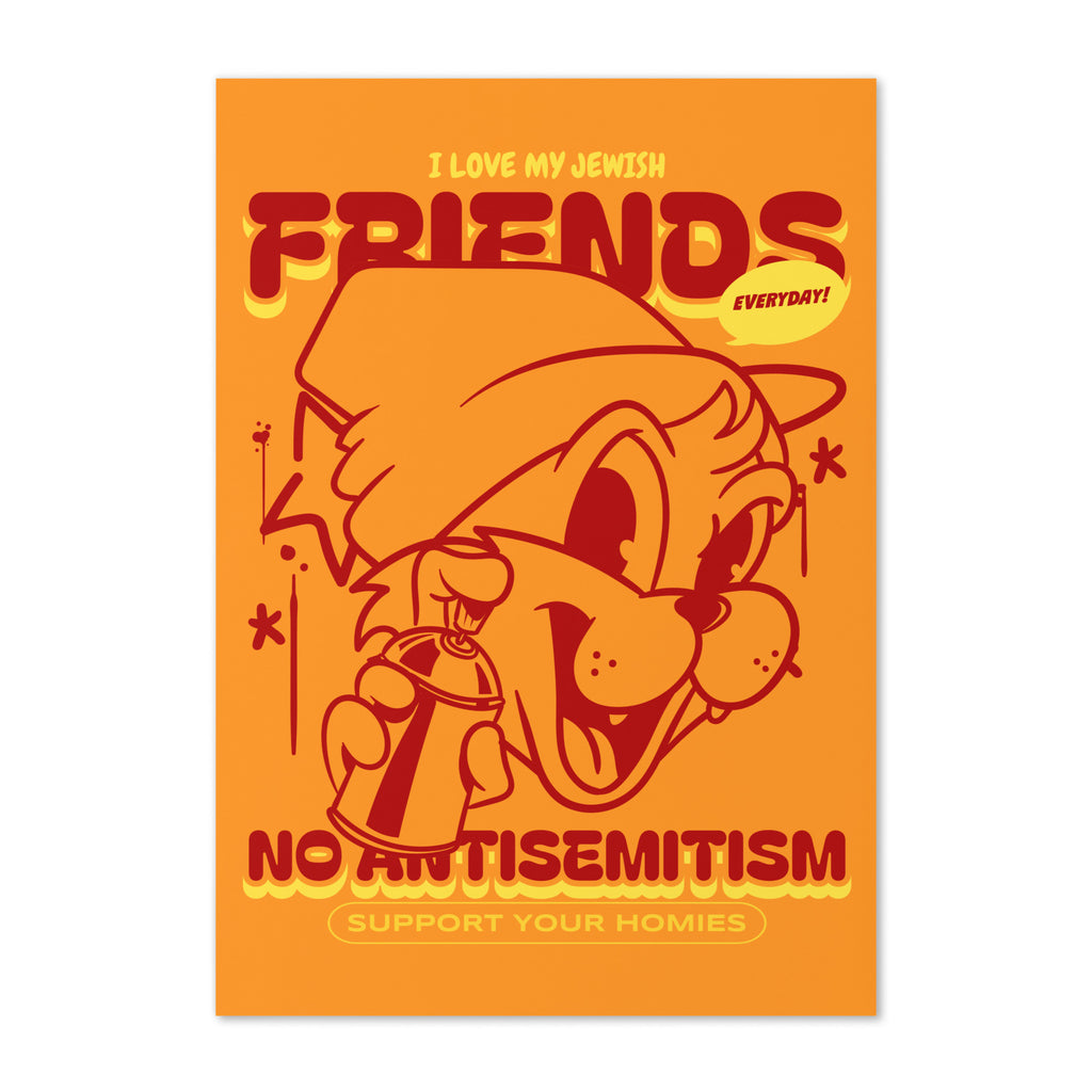Streetart Graffiti Cartoon | Antisemitism | Greeting Card