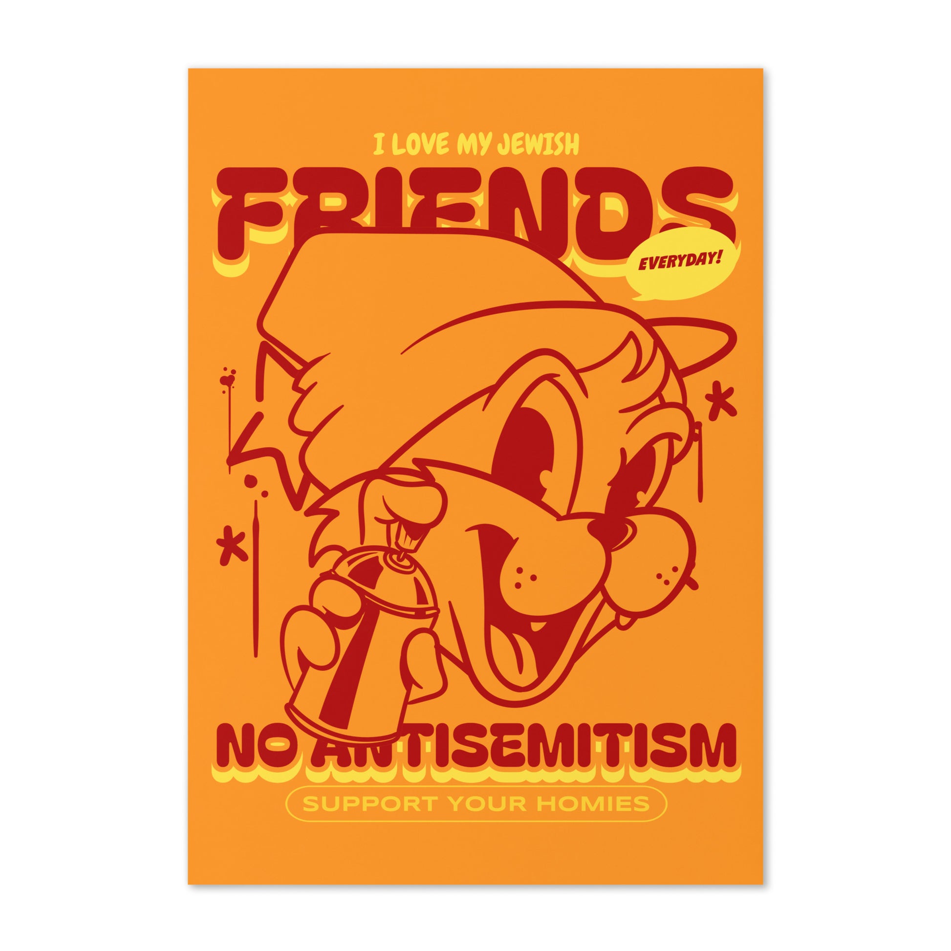 Streetart Graffiti Cartoon | Antisemitism | Greeting Card