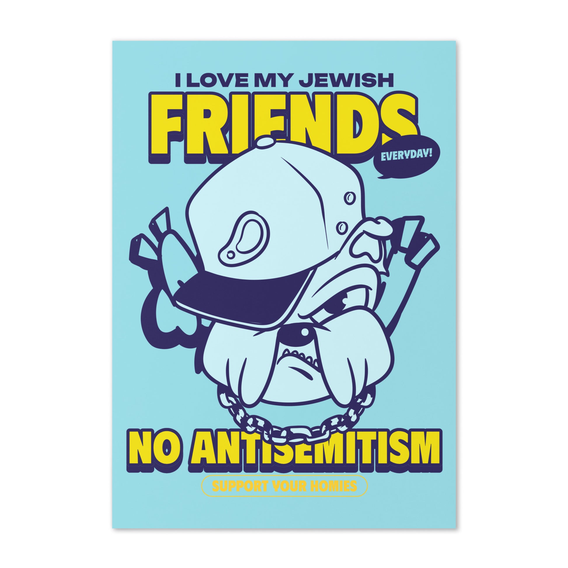Streetart Graffiti Cartoon | Antisemitism | Greeting Card