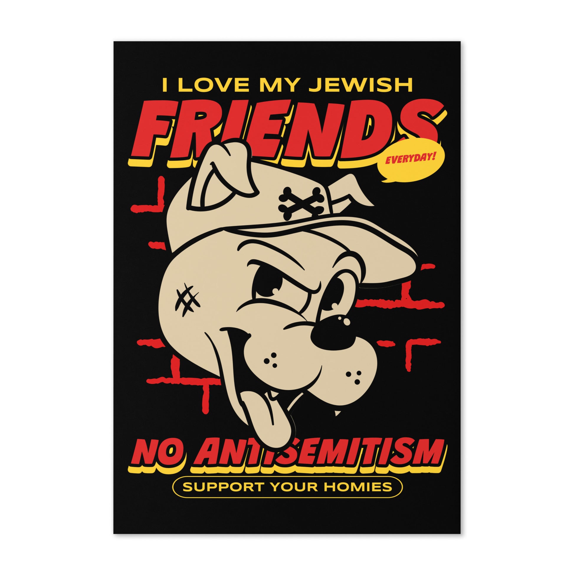 Streetart Graffiti Cartoon | Antisemitism | Greeting Card