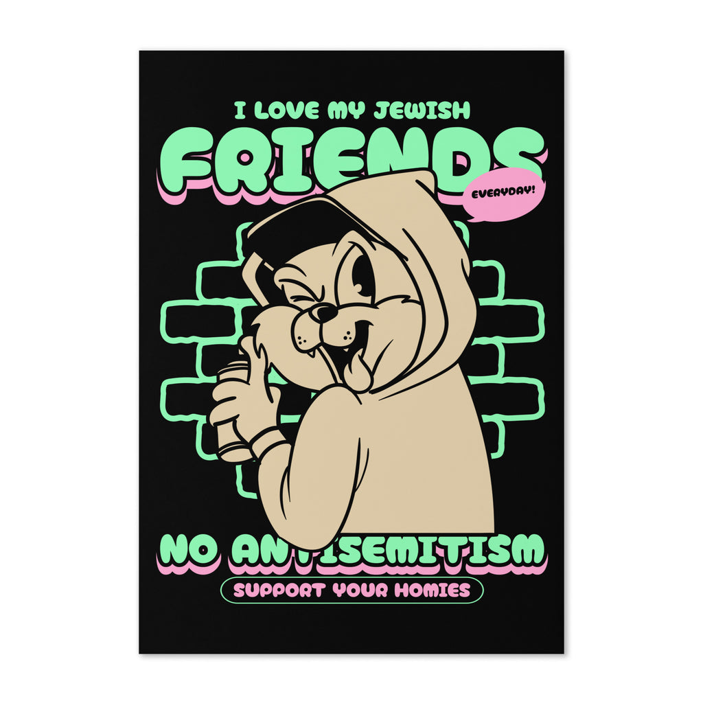 Streetart Graffiti Cartoon | Antisemitism | Greeting Card