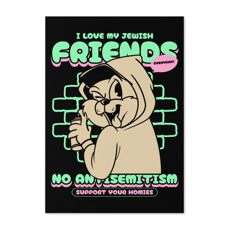 Streetart Graffiti Cartoon | Antisemitism | Greeting Card