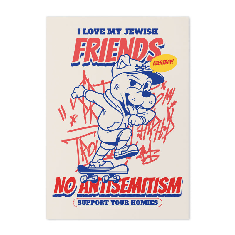 Streetart Graffiti Cartoon | Antisemitism | Greeting Card