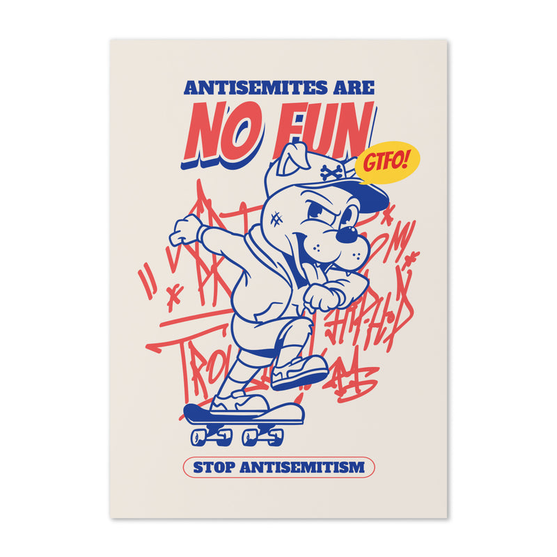 Streetart Graffiti Cartoon | Antisemitism | Greeting Card