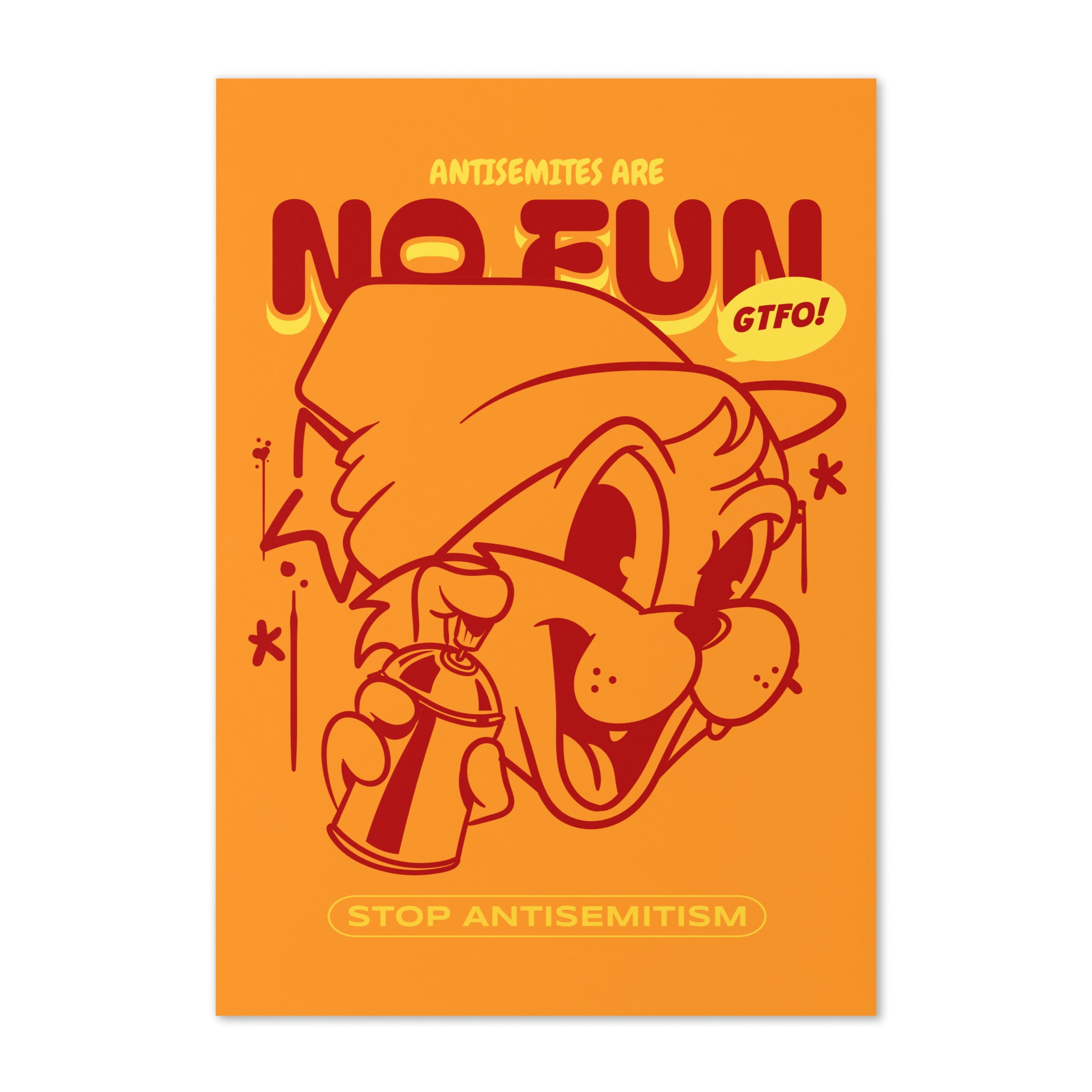 Streetart Graffiti Cartoon | Antisemitism | Greeting Card