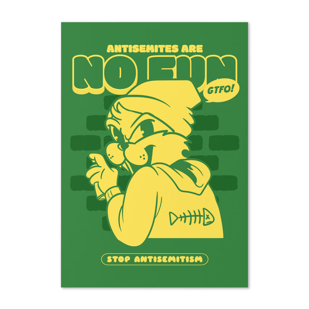 Streetart Graffiti Cartoon | Antisemitism | Greeting Card