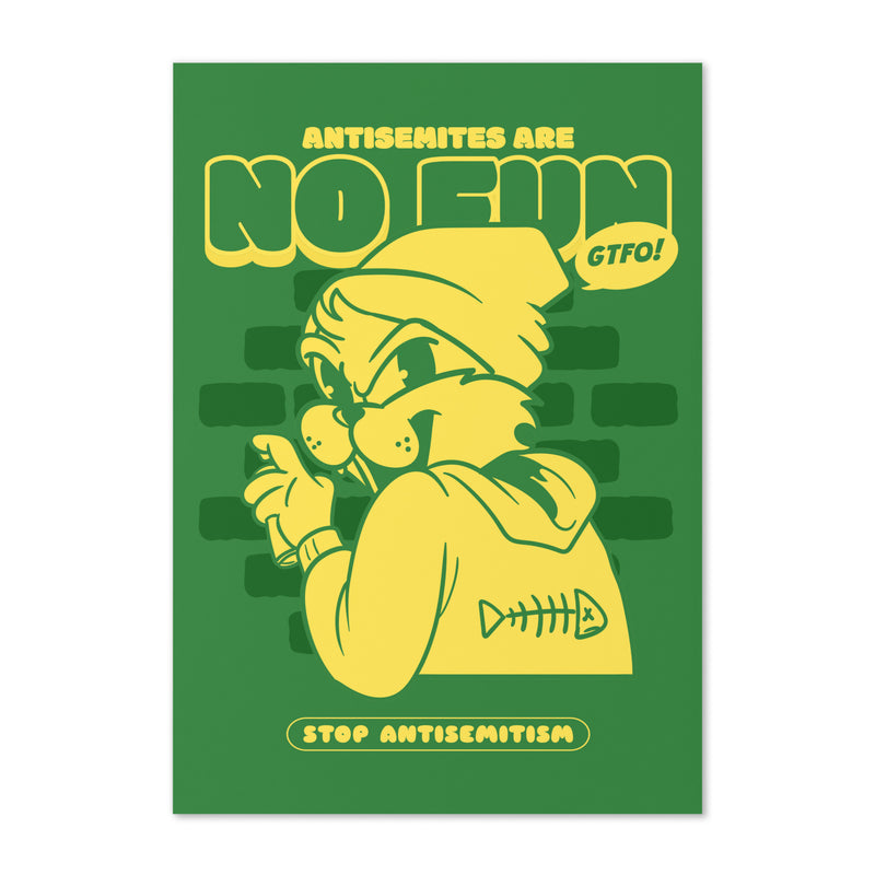 Streetart Graffiti Cartoon | Antisemitism | Greeting Card