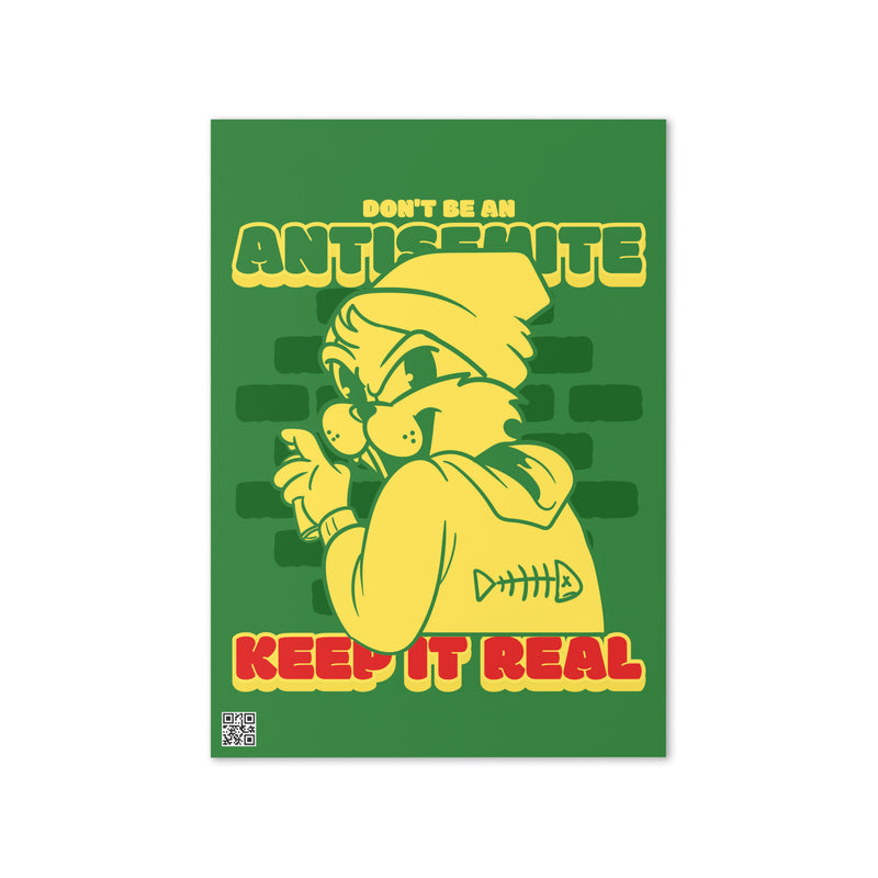 Streetart Graffiti Cartoon | Antisemitism | Greeting Card