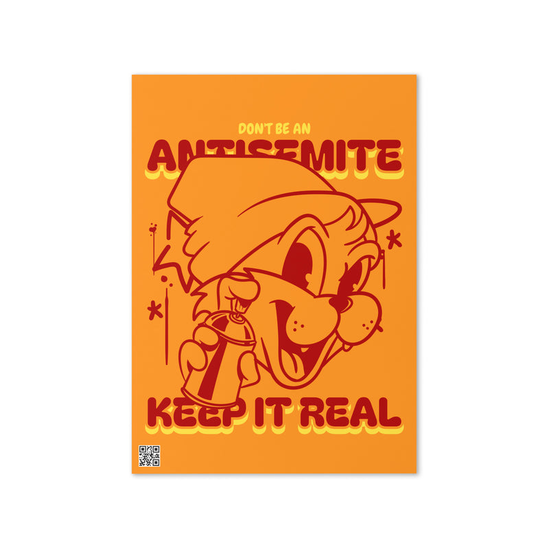 Streetart Graffiti Cartoon | Antisemitism | Greeting Card