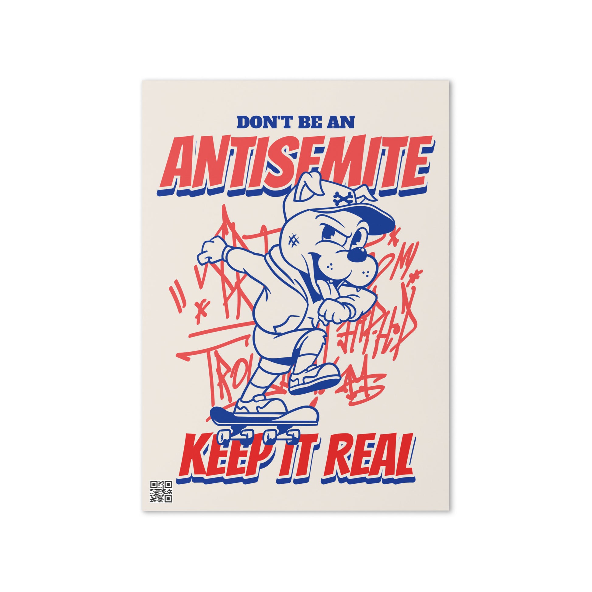 Streetart Graffiti Cartoon | Antisemitism | Greeting Card