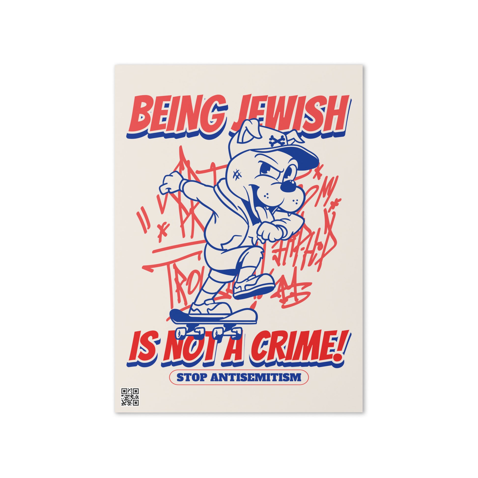 Streetart Graffiti Cartoon | Antisemitism | Greeting Card