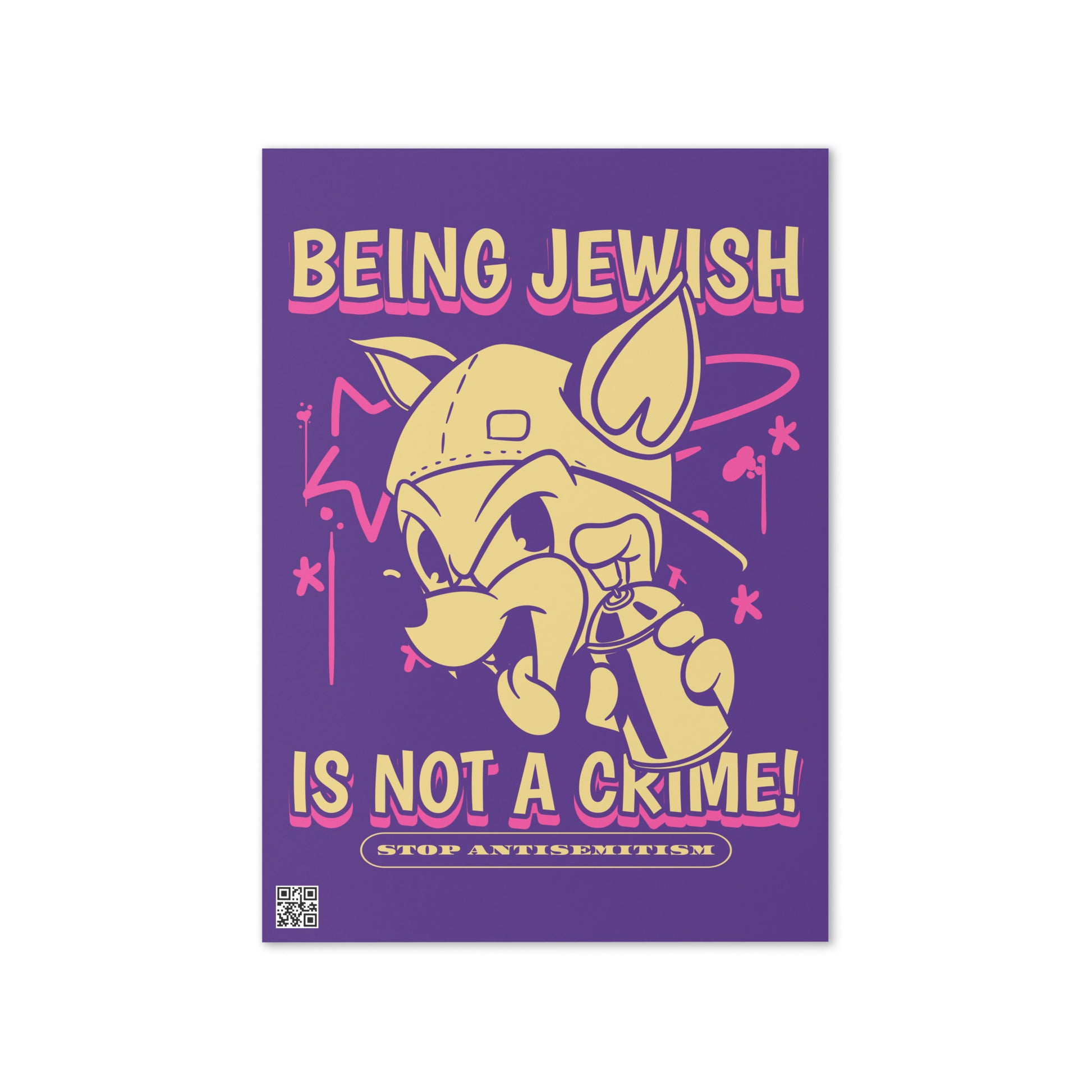 Streetart Graffiti Cartoon | Antisemitism | Greeting Card