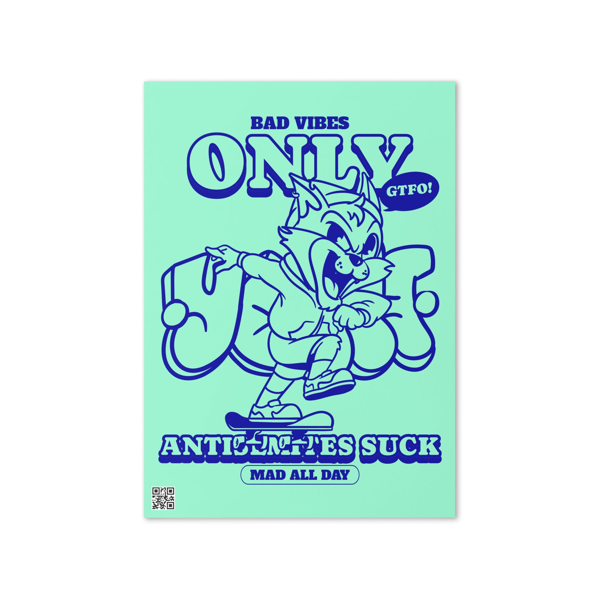 Streetart Graffiti Cartoon | Antisemitism | Greeting Card