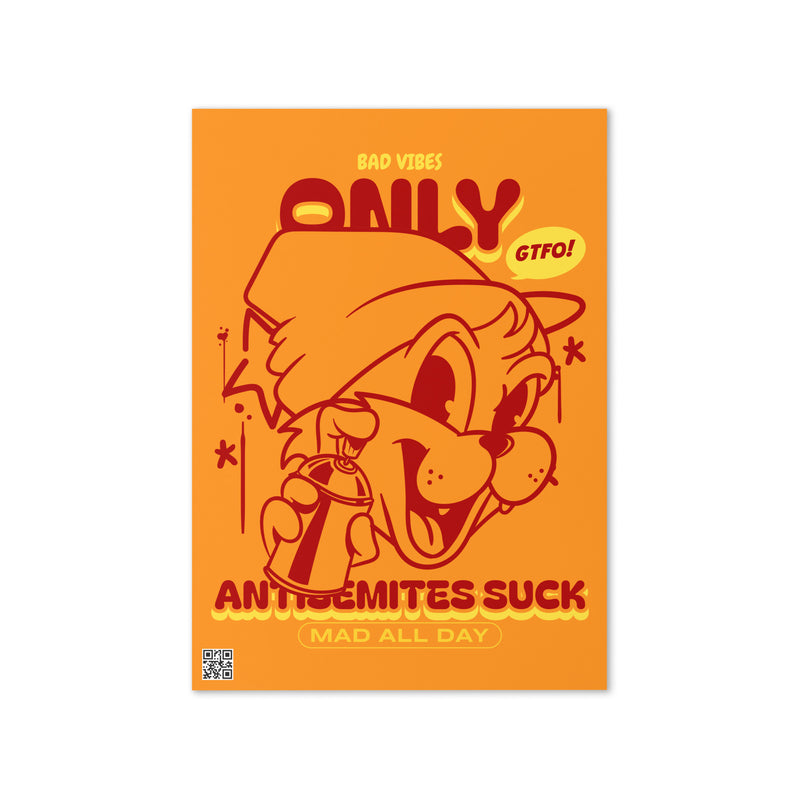 Streetart Graffiti Cartoon | Antisemitism | Greeting Card