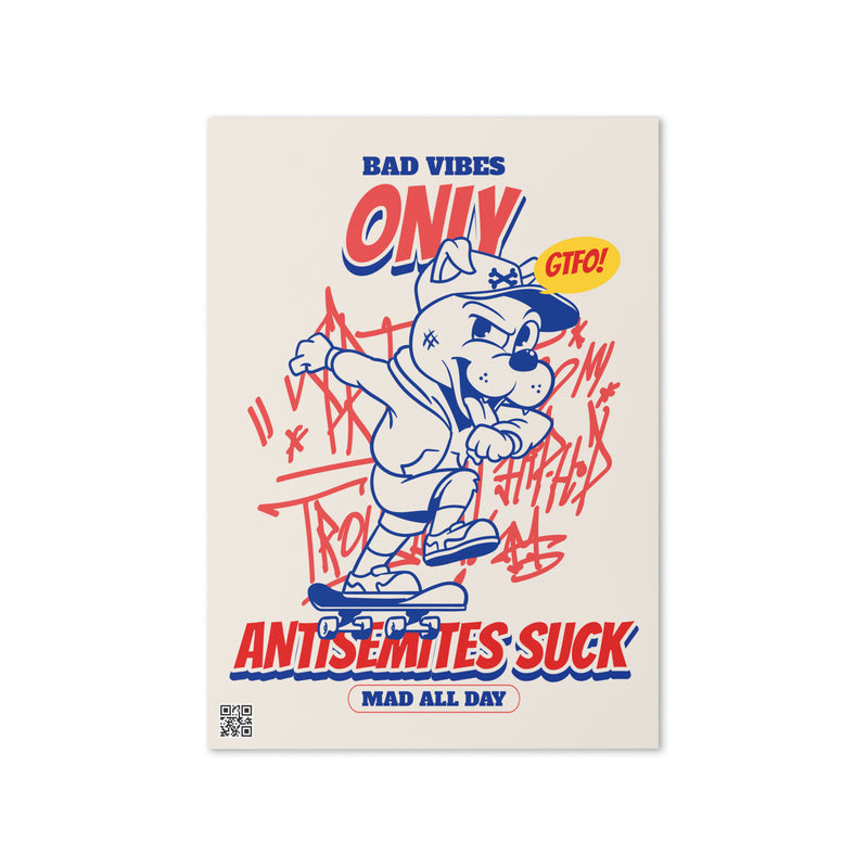 Streetart Graffiti Cartoon | Antisemitism | Greeting Card