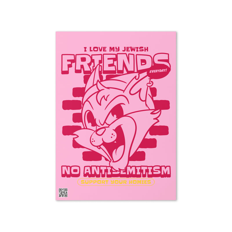 Streetart Graffiti Cartoon | Antisemitism | Greeting Card