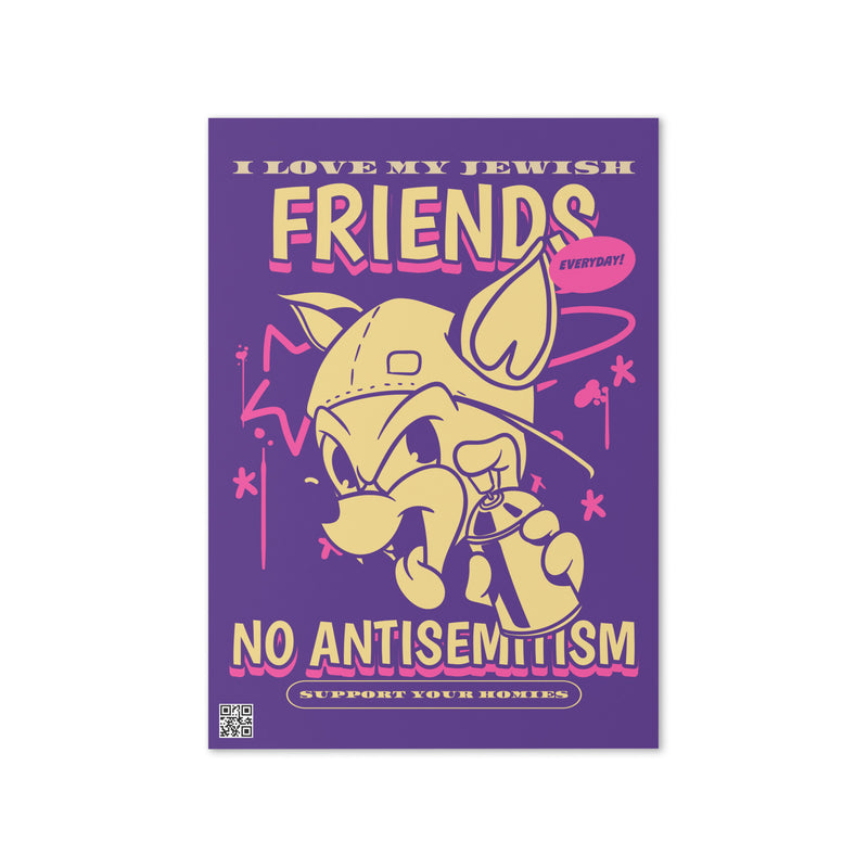 Streetart Graffiti Cartoon | Antisemitism | Greeting Card