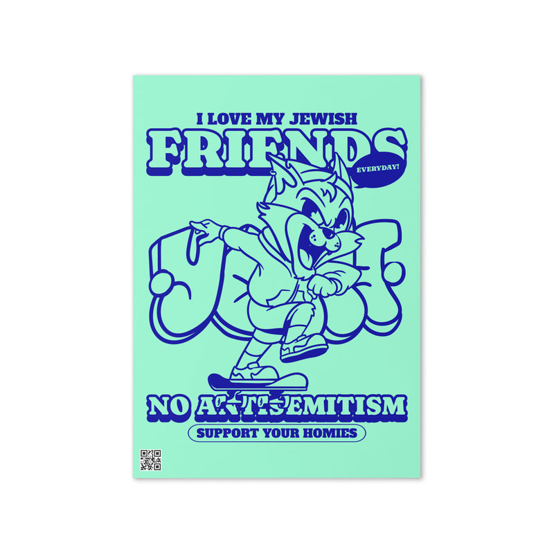 Streetart Graffiti Cartoon | Antisemitism | Greeting Card