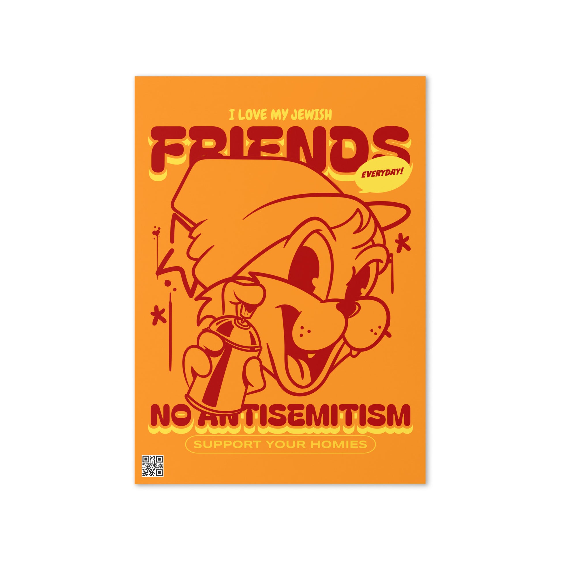 Streetart Graffiti Cartoon | Antisemitism | Greeting Card
