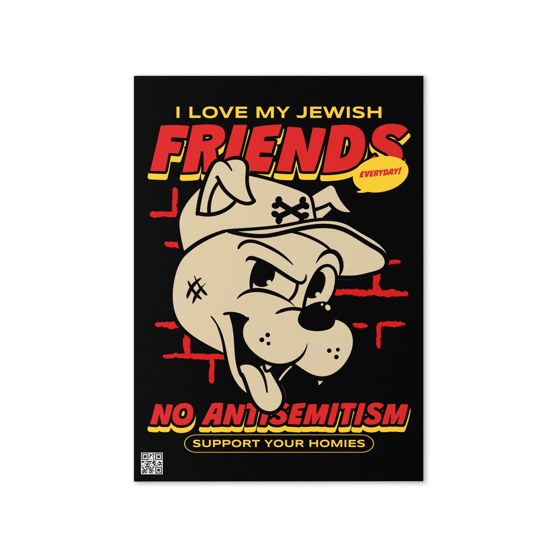 Streetart Graffiti Cartoon | Antisemitism | Greeting Card