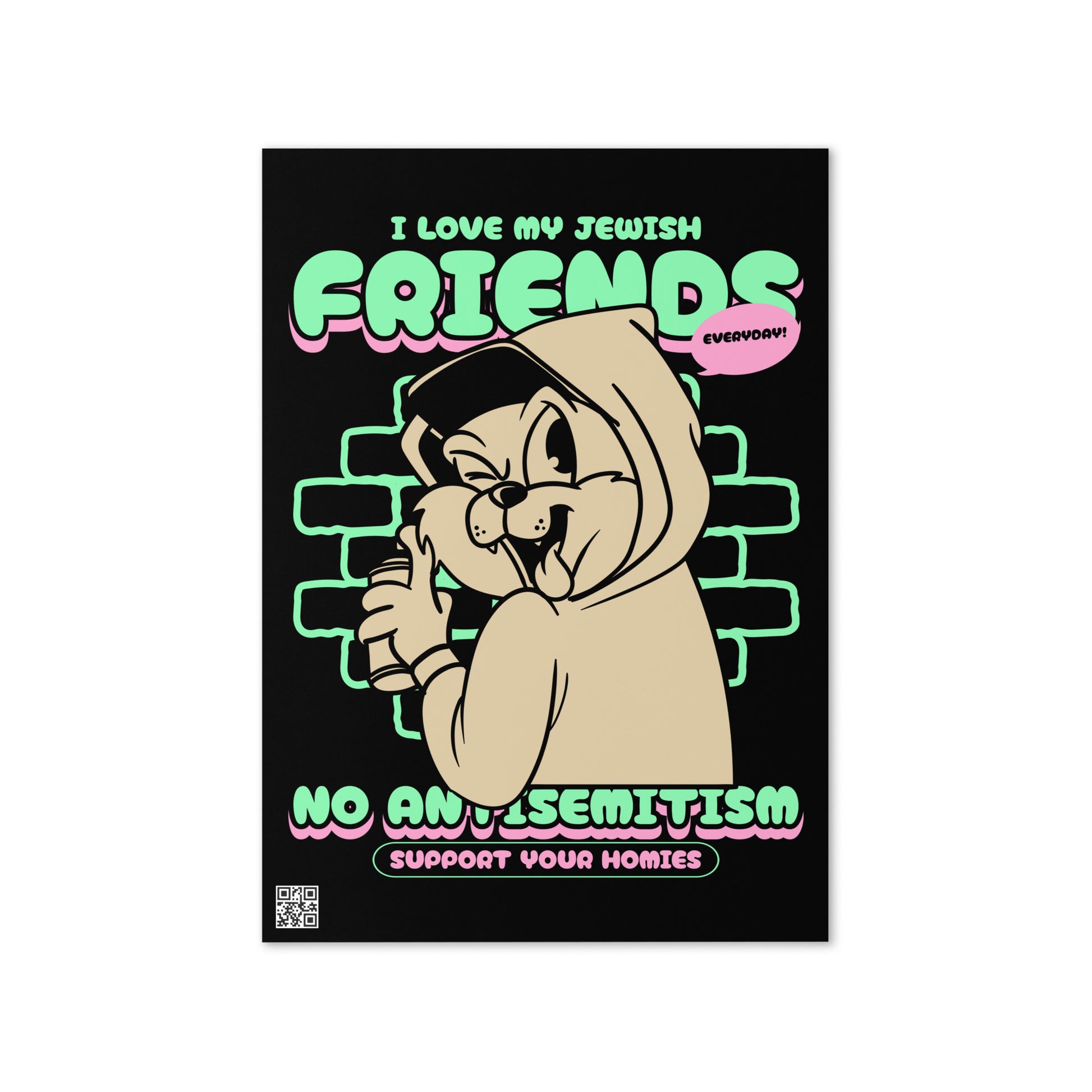 Streetart Graffiti Cartoon | Antisemitism | Greeting Card