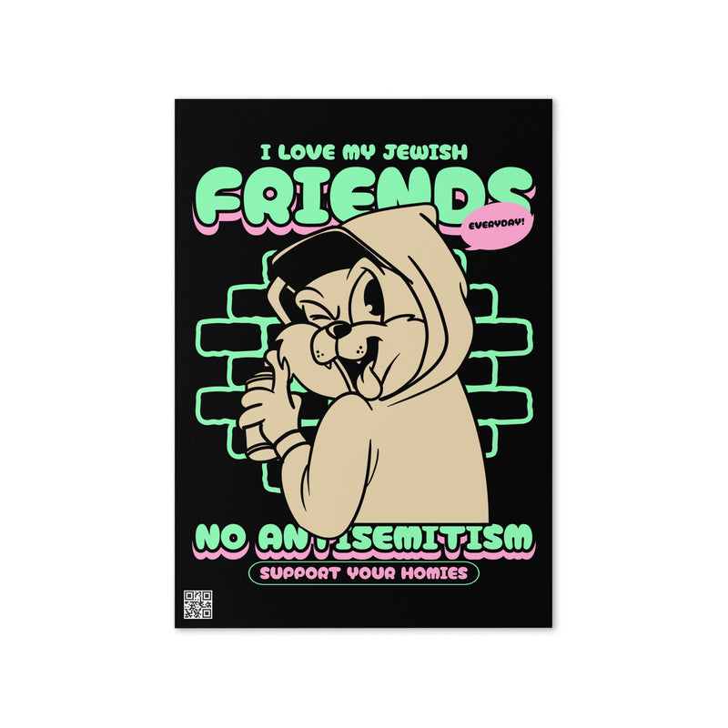 Streetart Graffiti Cartoon | Antisemitism | Greeting Card