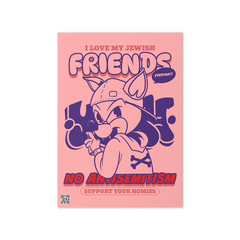 Streetart Graffiti Cartoon | Antisemitism | Greeting Card