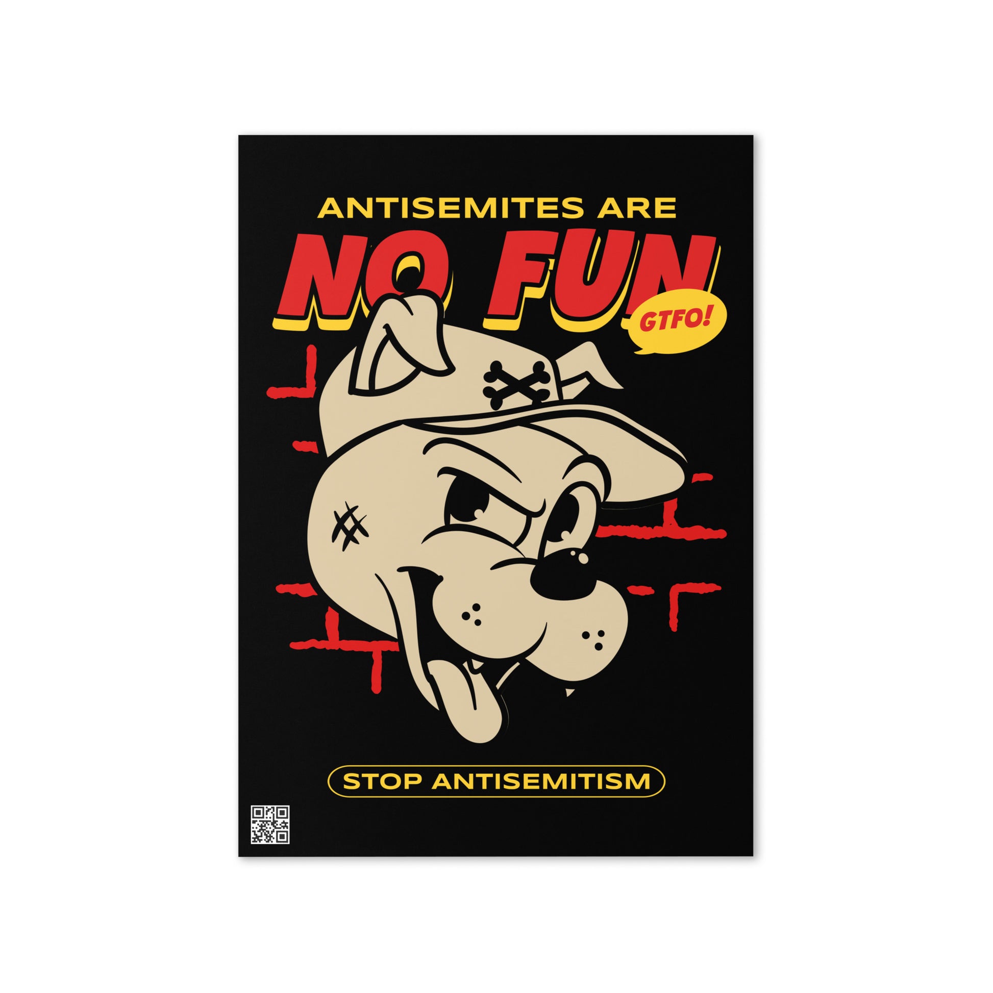 Streetart Graffiti Cartoon | Antisemitism | Greeting Card
