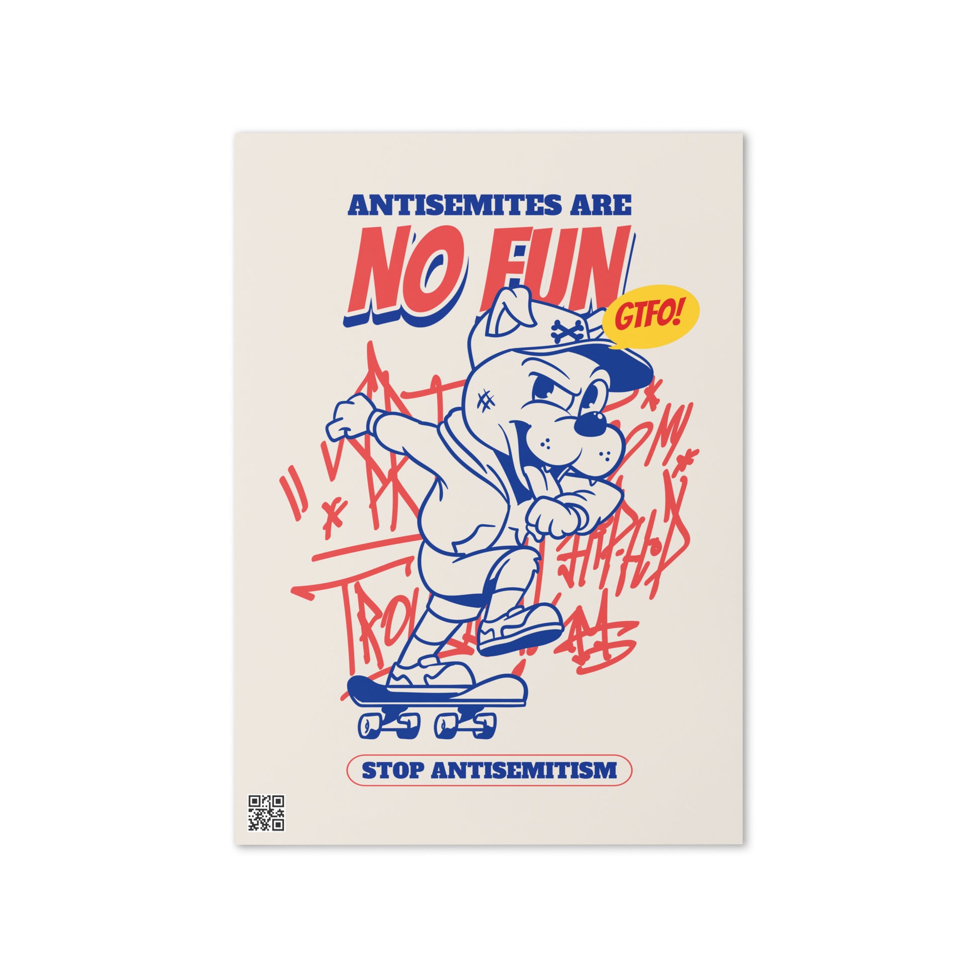 Streetart Graffiti Cartoon | Antisemitism | Greeting Card