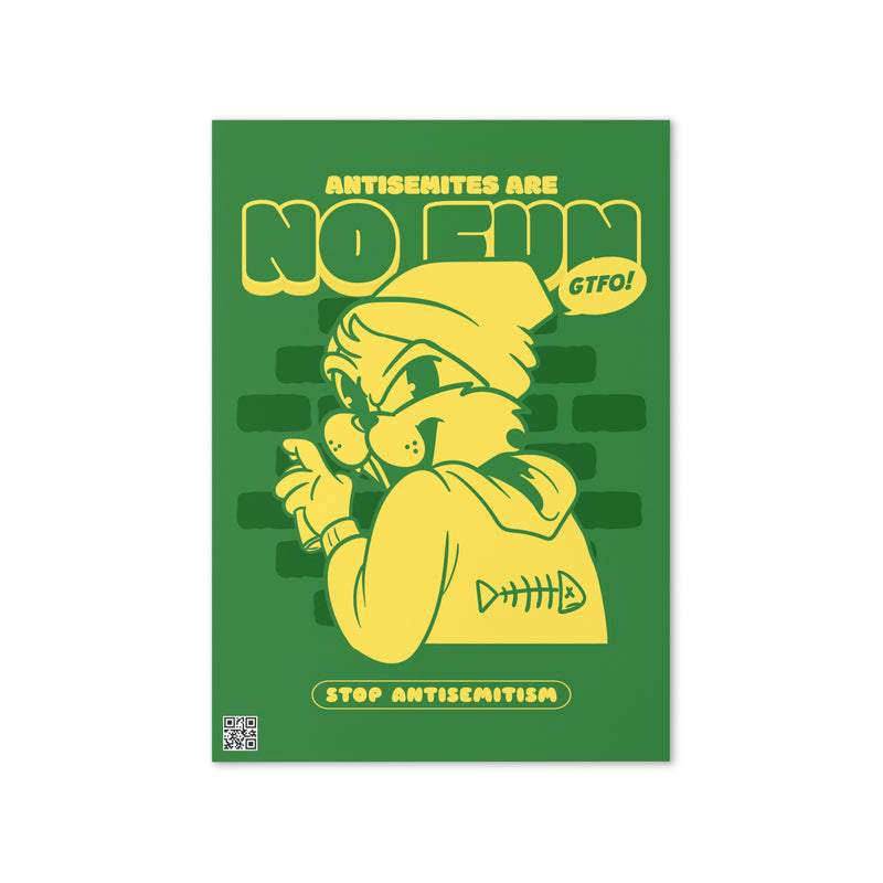 Streetart Graffiti Cartoon | Antisemitism | Greeting Card