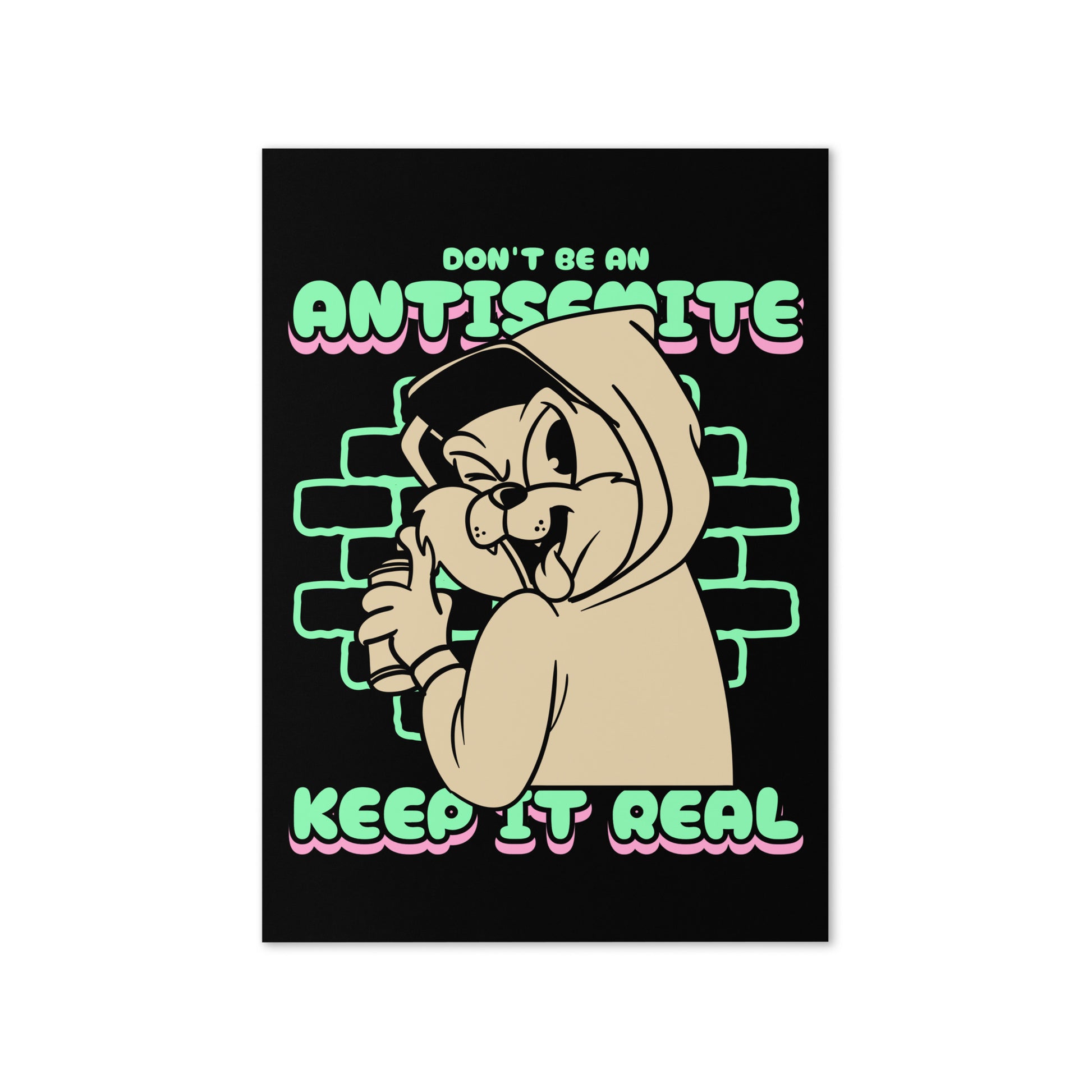 Streetart Graffiti Cartoon | Antisemitism | Greeting Card
