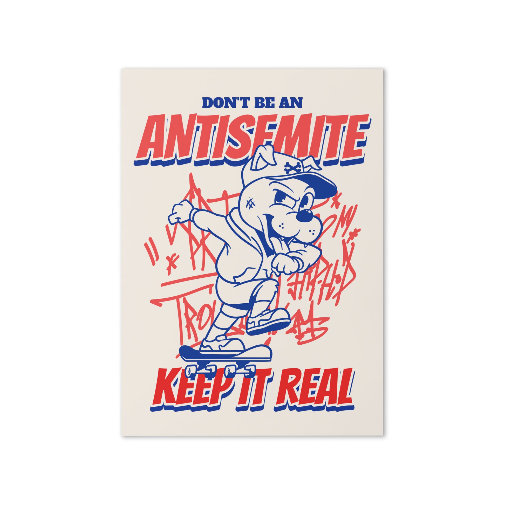 Streetart Graffiti Cartoon | Antisemitism | Greeting Card