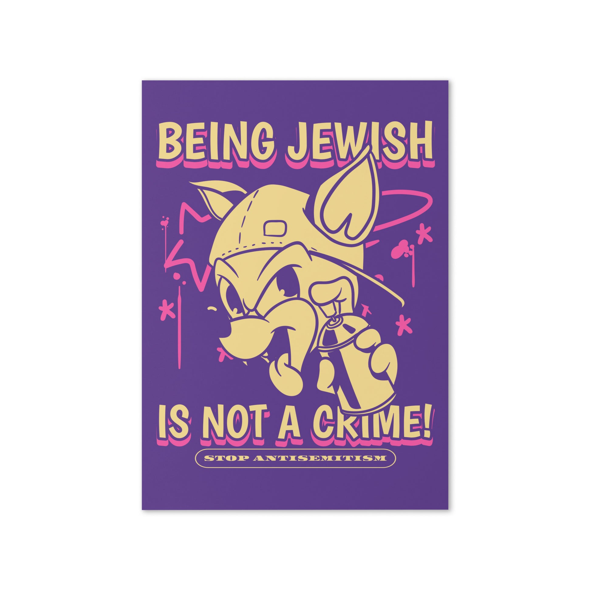 Streetart Graffiti Cartoon | Antisemitism | Greeting Card