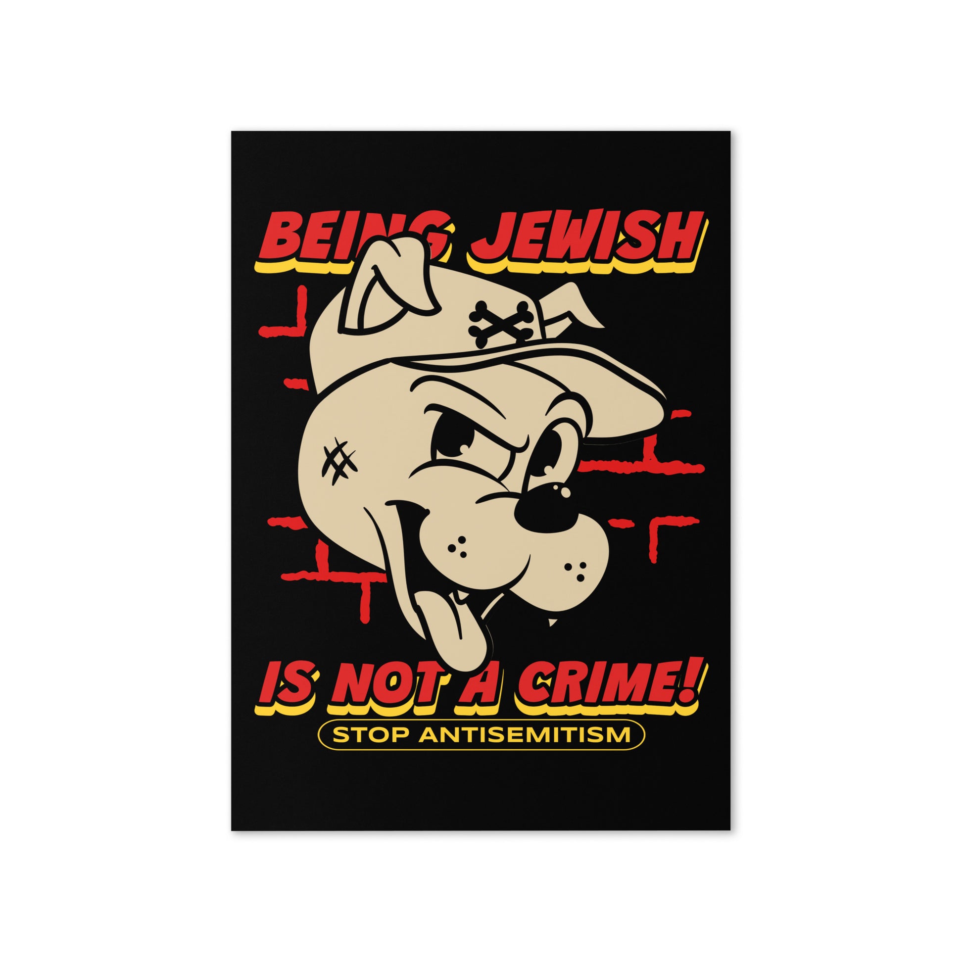 Streetart Graffiti Cartoon | Antisemitism | Greeting Card