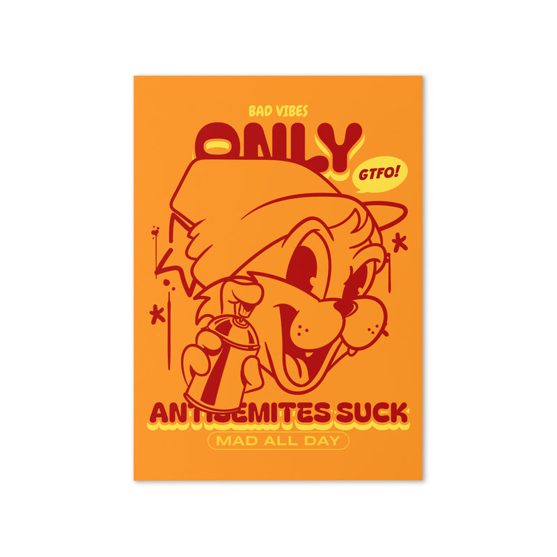 Streetart Graffiti Cartoon | Antisemitism | Greeting Card