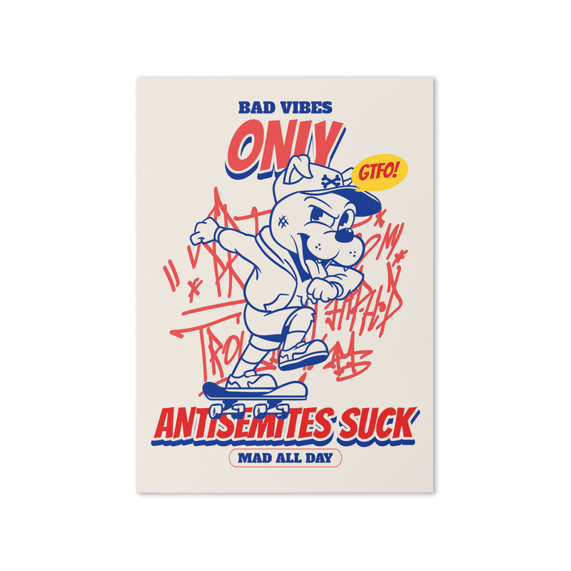Streetart Graffiti Cartoon | Antisemitism | Greeting Card