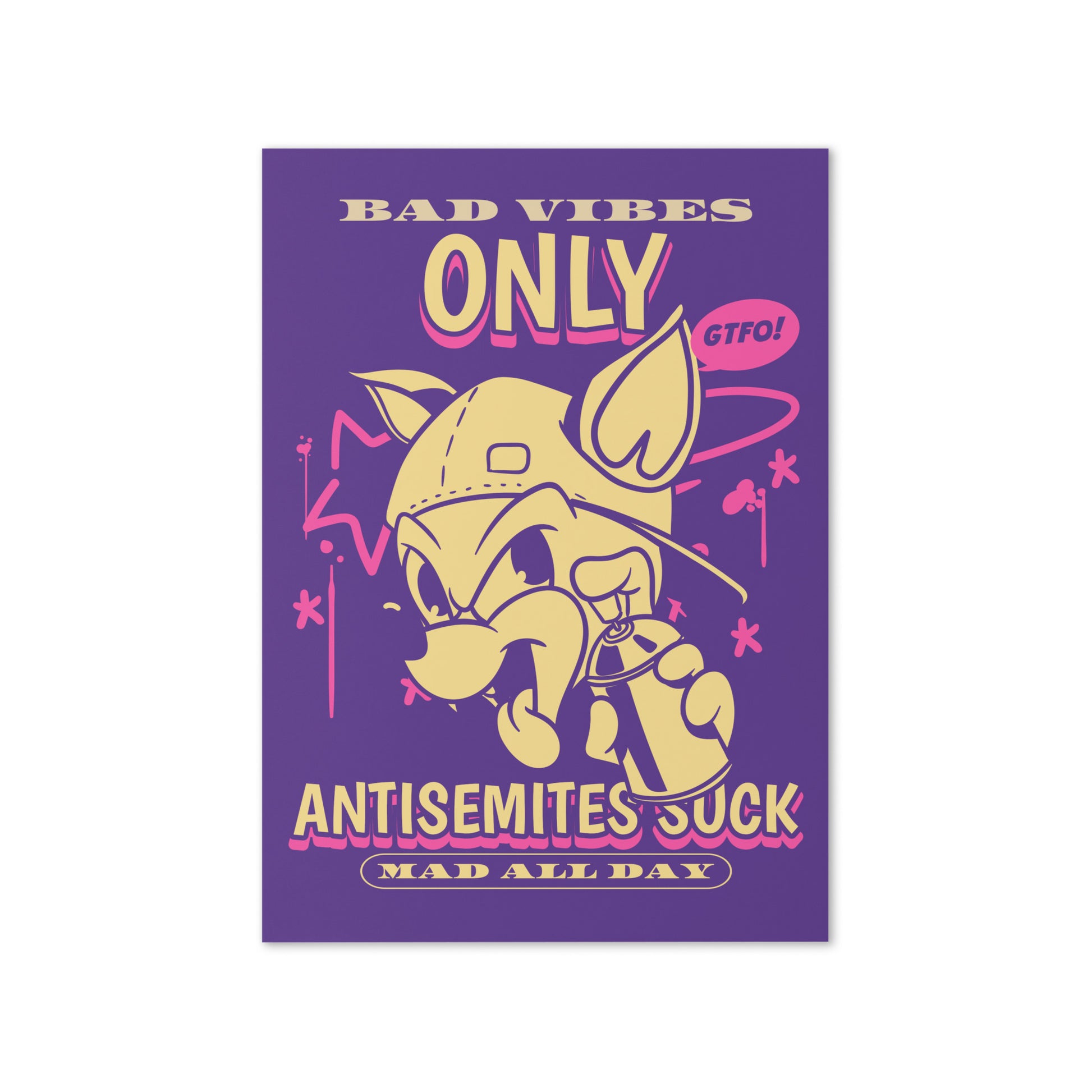 Streetart Graffiti Cartoon | Antisemitism | Greeting Card