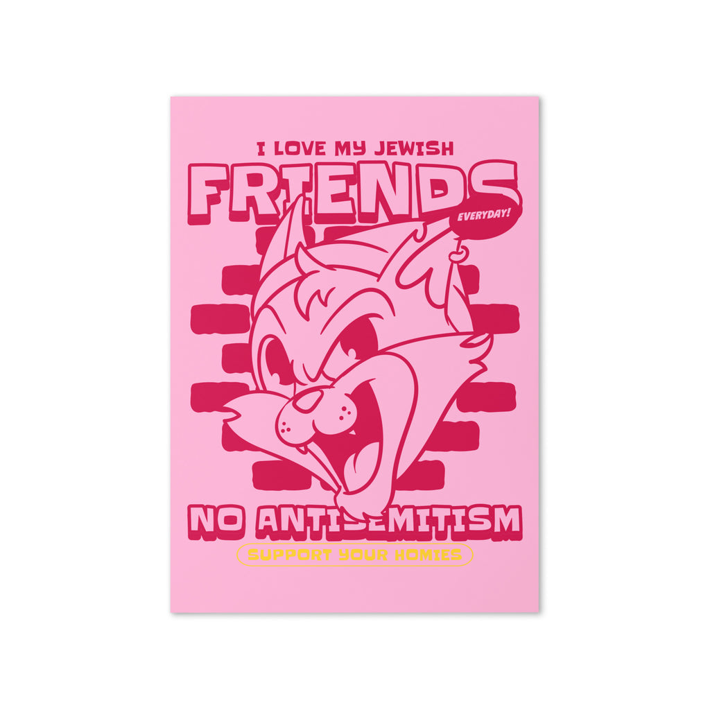 Streetart Graffiti Cartoon | Antisemitism | Greeting Card