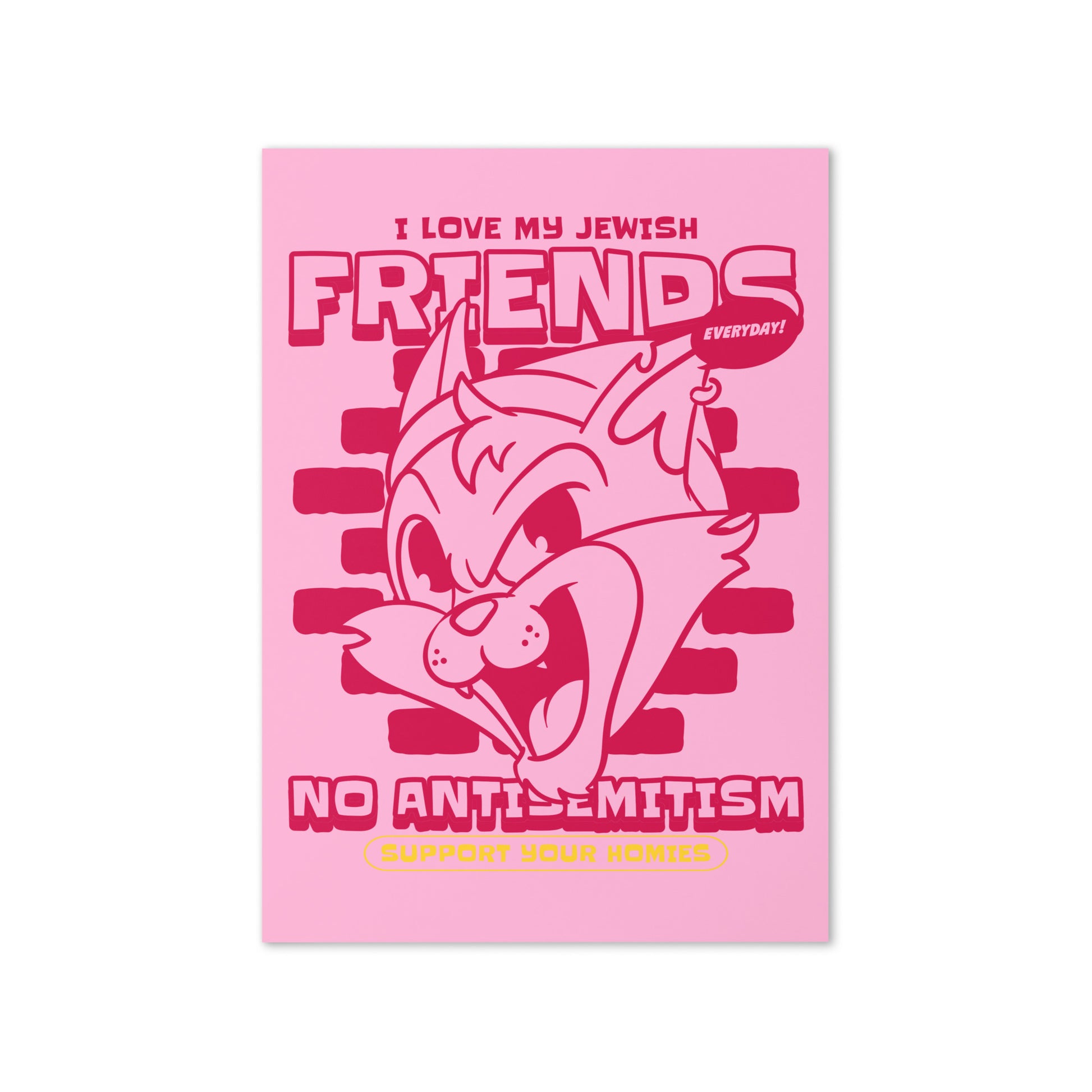 Streetart Graffiti Cartoon | Antisemitism | Greeting Card