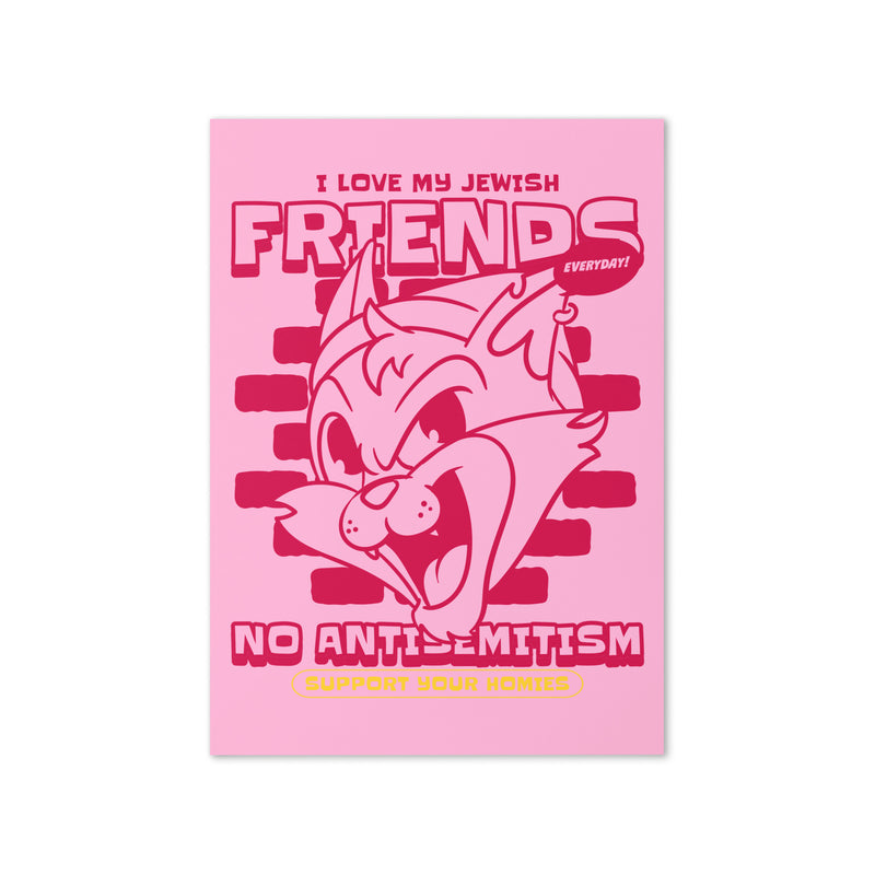 Streetart Graffiti Cartoon | Antisemitism | Greeting Card