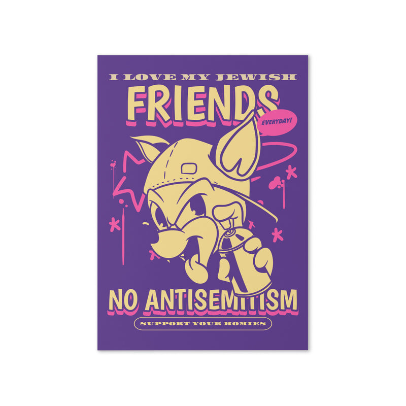 Streetart Graffiti Cartoon | Antisemitism | Greeting Card