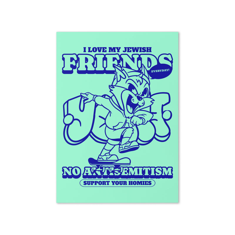 Streetart Graffiti Cartoon | Antisemitism | Greeting Card