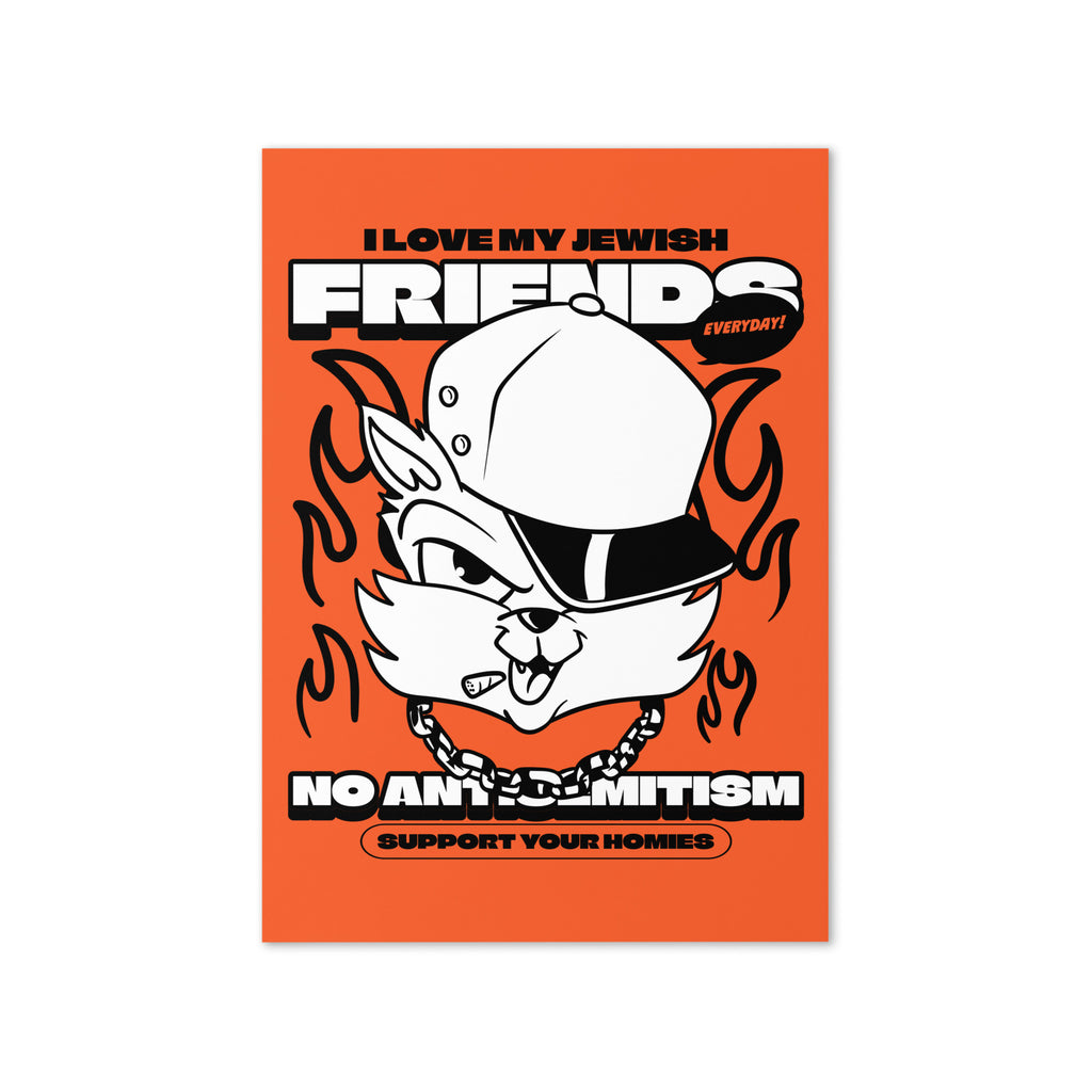 Streetart Graffiti Cartoon | Antisemitism | Greeting Card