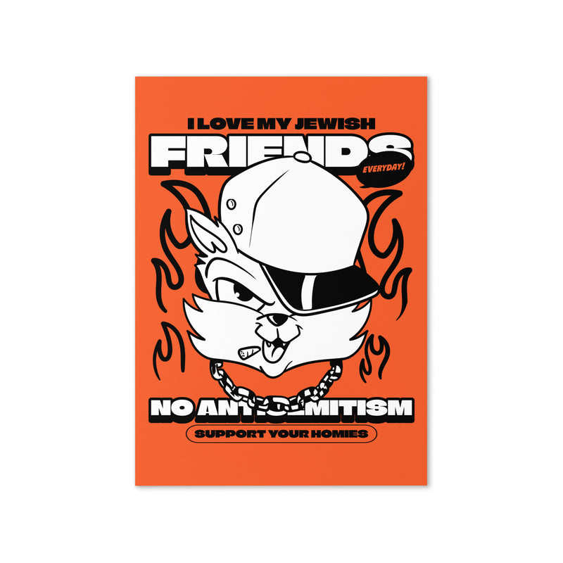 Streetart Graffiti Cartoon | Antisemitism | Greeting Card