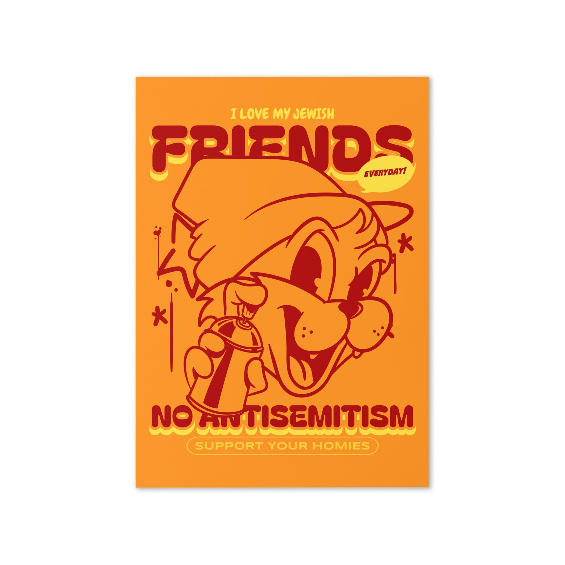 Streetart Graffiti Cartoon | Antisemitism | Greeting Card