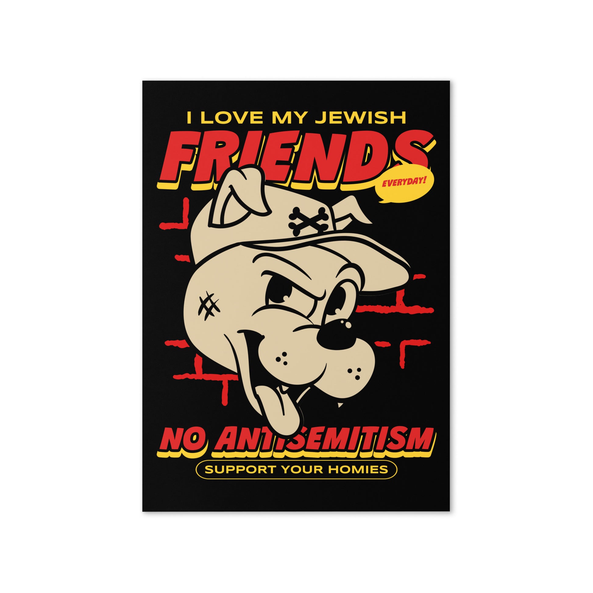 Streetart Graffiti Cartoon | Antisemitism | Greeting Card