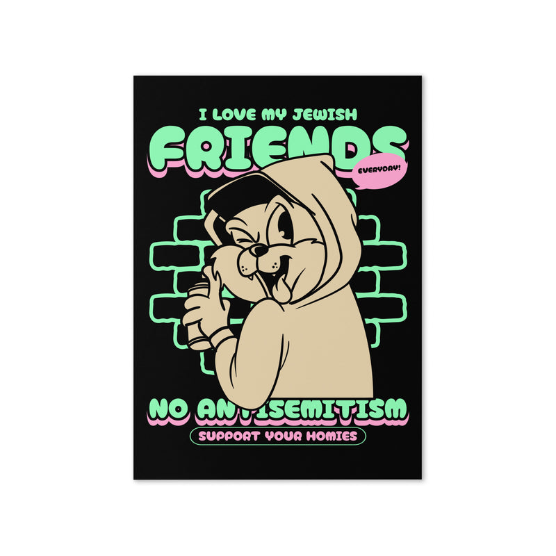 Streetart Graffiti Cartoon | Antisemitism | Greeting Card
